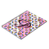 Carnet Mandala de la fierté à monogramme arc-en-ciel - Gé (Côté gauche)