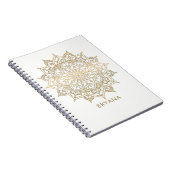 Carnet Mandala doré Chic Glamour Moderne Glamour (Côté Droit)