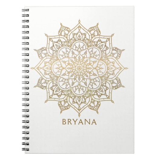 Carnet Mandala doré Chic Glamour Moderne Glamour (Devant)