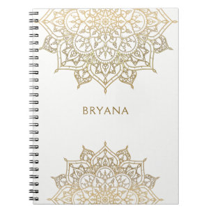 Carnet Mandala doré Chic Glamour Moderne Luxe