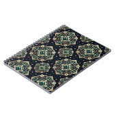 Carnet Mandala émeraude dorée (Côté gauche)