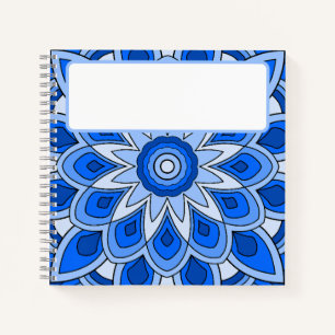 Carnet Mandala en bleu