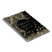 Carnet Mandala enchanteur avec étoiles d'or Personnalisé (Côté Droit)