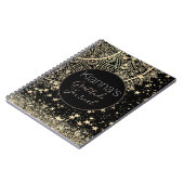 Carnet Mandala enchanteur avec étoiles d'or Personnalisé (Côté gauche)