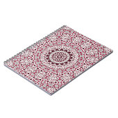 Carnet Mandala est bordeaux-gris (Côté gauche)