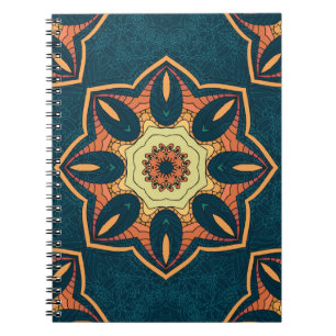 Carnet Mandala ethnique : motif vintage sans soudure