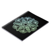 Carnet Mandala Exotic Tribal Green Gradient (Côté gauche)