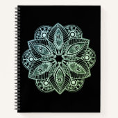 Carnet Mandala Exotic Tribal Green Gradient (Devant)