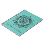 Carnet Mandala fait sur commande de fleur de henné de (Côté gauche)