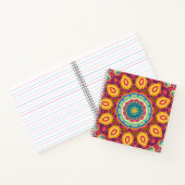 Carnet Mandala floral abstrait coloré brillant (Intérieur)