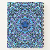 Carnet Mandala floral bleu clair (Dos)
