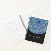Carnet Mandala floral bleu clair (Intérieur)