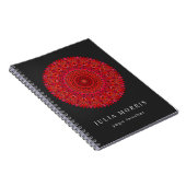 Carnet Mandala floral rouge (Côté Droit)