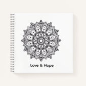 Carnet Mandala Love & Hope Deluxe Spiral Notebook (Devant)
