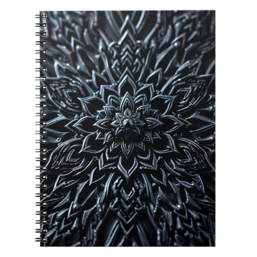 Carnet Mandala métallique foncé (Devant)