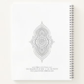 Carnet Mandala moderne gris argent (Dos)