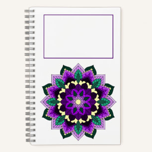 Carnet Mandala Motif 02 en violet
