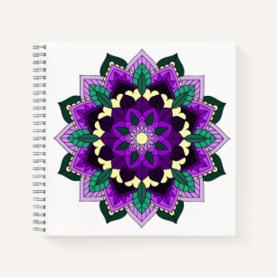Carnet Mandala Motif 02 en violet