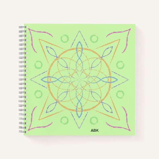 Carnet Mandala Multicolore À Main (Devant)
