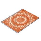 Carnet Mandala orange. (Côté gauche)