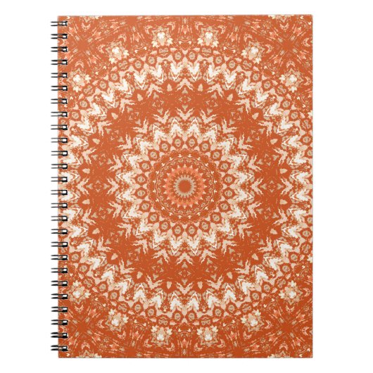 Carnet Mandala orange. (Devant)