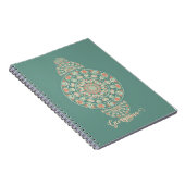 Carnet Mandala Ornementale Rétro Sage & Sable customisé (Côté Droit)