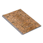 Carnet Mandala personnalisé en bois sculpté (Côté Droit)