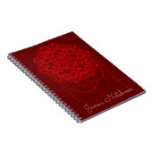 Carnet Mandala red maroon indien (Côté Droit)
