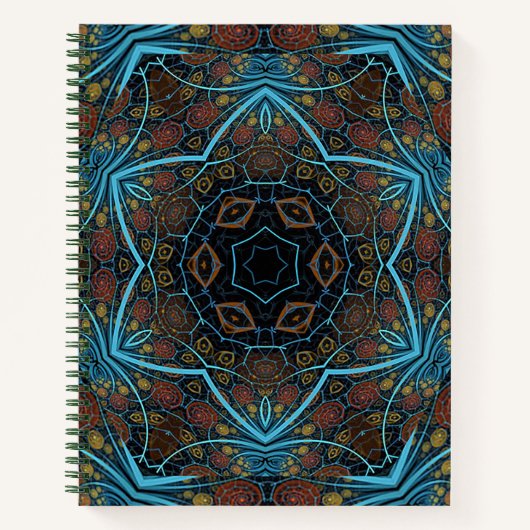 Carnet Mandala Rosette Boho Bohemian Style Dandy Motif (Devant)