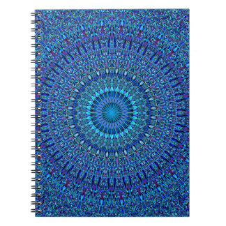 Carnet Mandala spirituel bleu de jardin d'agrément