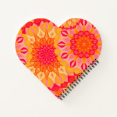 Carnet Mandala superposé orange rose jaune (Dos)