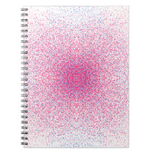Mandala symétrique rose et bleu à grain fin