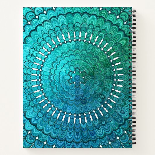 Carnet Mandala turquoise (Dos)