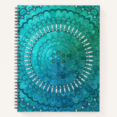 Carnet Mandala turquoise (Devant)