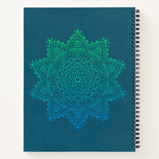 Carnet Mandala Vert Bleu (Dos)