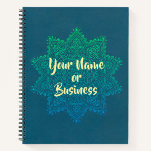 Carnet Mandala Vert Bleu