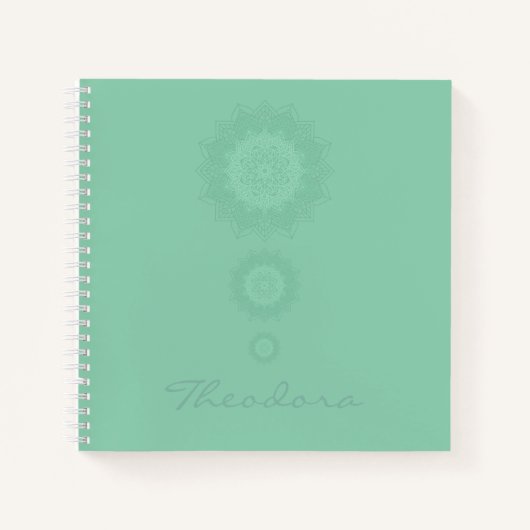 Carnet Mandala "Vert mer foncée" (Devant)