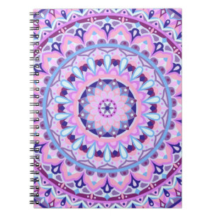 Carnet Mandala Violet Motif Géométrique Spirituel Boho