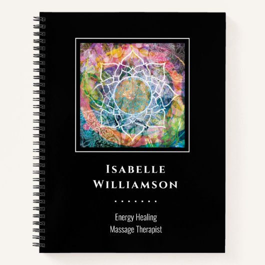 Carnet Mandala Zen Reiki Yoga Massage spirituel sacré (Devant)