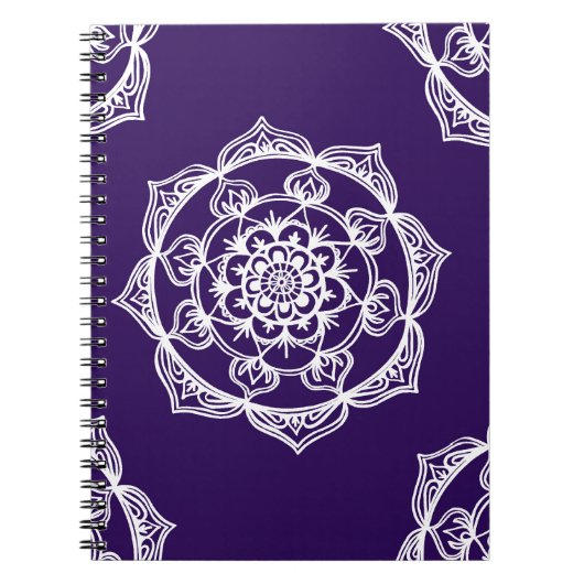 Carnet Mandalas sur le pourpre (Devant)