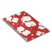 Carnet Maneki-Neko chat, motif japonais de doodle. (Côté Droit)
