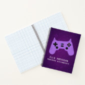 Carnet Manette de jeu violette personnalisée École (Intérieur)