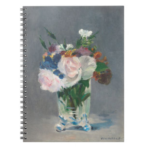 Carnet Manette Fleurs dans un vase de cristal, vers 1882