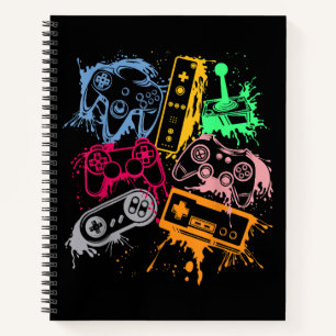 Carnet Manettes de console de jeux vidéo rétro 80's 90's