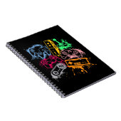 Carnet Manettes de console de jeux vidéo rétro 80's 90's (Côté Droit)