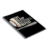 Carnet Manger Dormir Baseball Répéter Drôle Joueur de Bas (Côté Droit)