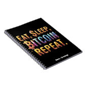 Carnet Manger, Dormir, Bitcoin, Répéter Une Cryptomonnaie (Côté Droit)