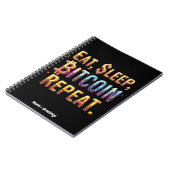 Carnet Manger, Dormir, Bitcoin, Répéter Une Cryptomonnaie (Côté gauche)
