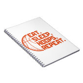 Carnet Manger Dormir Cerceaux Répéter Basketball Citation (Côté Droit)