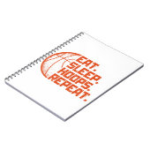 Carnet Manger Dormir Cerceaux Répéter Basketball Citation (Côté gauche)